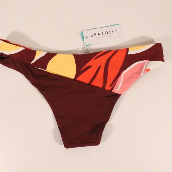 NWT Seafolly Cut Copy Split Side Brazilian in Tangelo - Picture 9 of 16